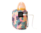 Travel USB Bottle Warmer Bag Milk Heat Keeper Bag Camo Pink