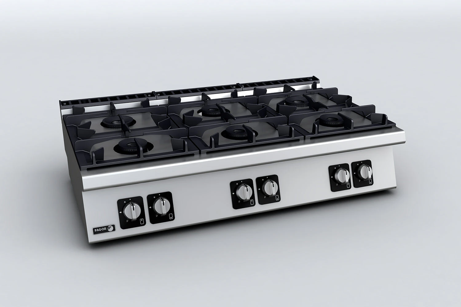 Fagor 700 Series Natural Gas 6 Burner Ss Boiling Top  - Commercial Gas Cooktops (CG7-60H) - CG7-60H