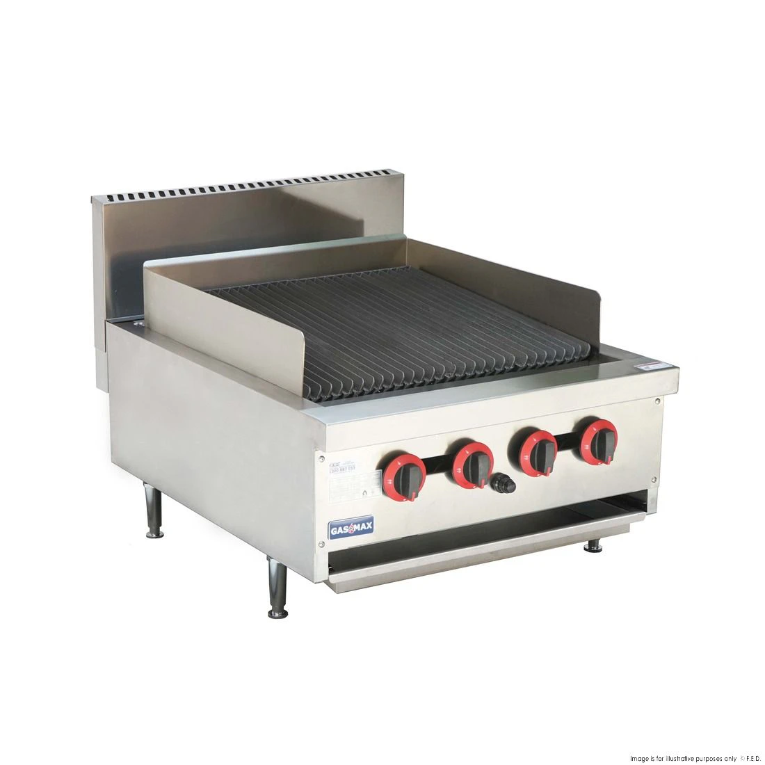 GasMax Natural Gas 4 Burner Char Grill Top QR-24E - QR-24E