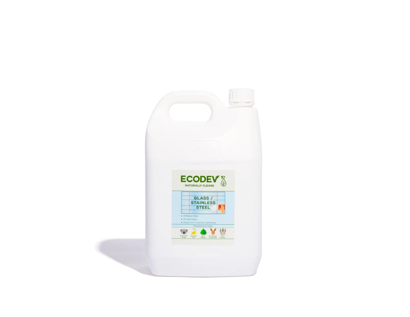 Ecodev Glass & Stainless Steel Cleaner 5 Litre