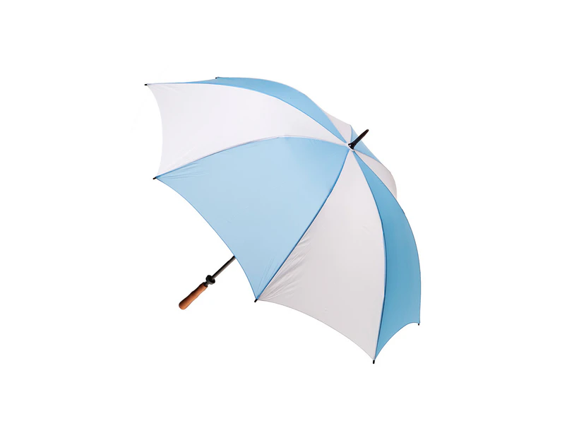 Clifton Albatross Golf 132cm Manual Windproof Umbrella Wood Handle Sky/White