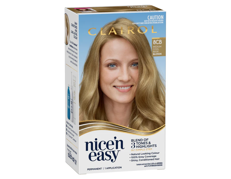 Clairol Nice 'N Easy 8CB Medium Champagne Blonde Permanent Hair Colour