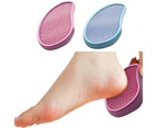 Set of 2pcs Manual Nano Glass Foot File Foot Callus Remover Dead Skin Removal Tool Blue and Pink