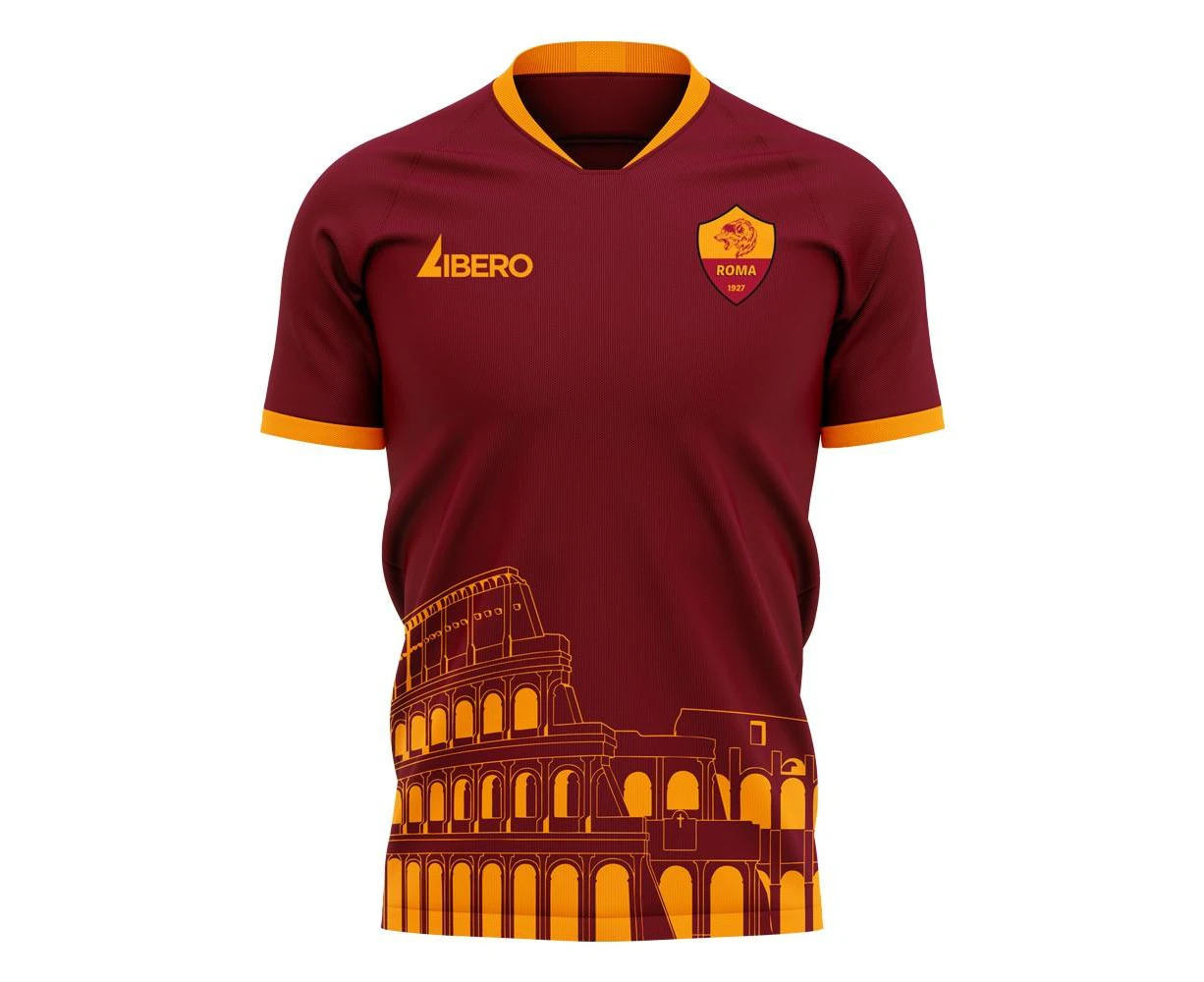 Roma 2023-2024 Home Concept Football Kit (Libero) - No Sponsor - Kids