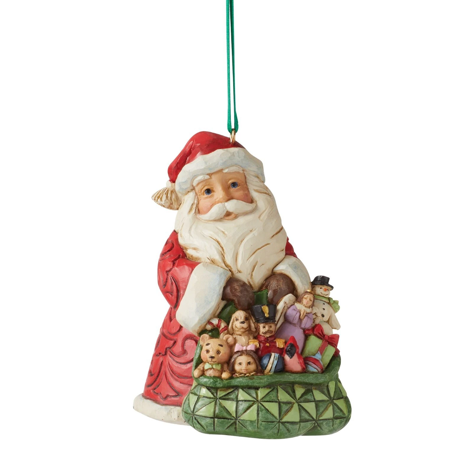 Jim Shore Heartwood Creek Santa With Bag of Toys Hanging Christmas Ornament