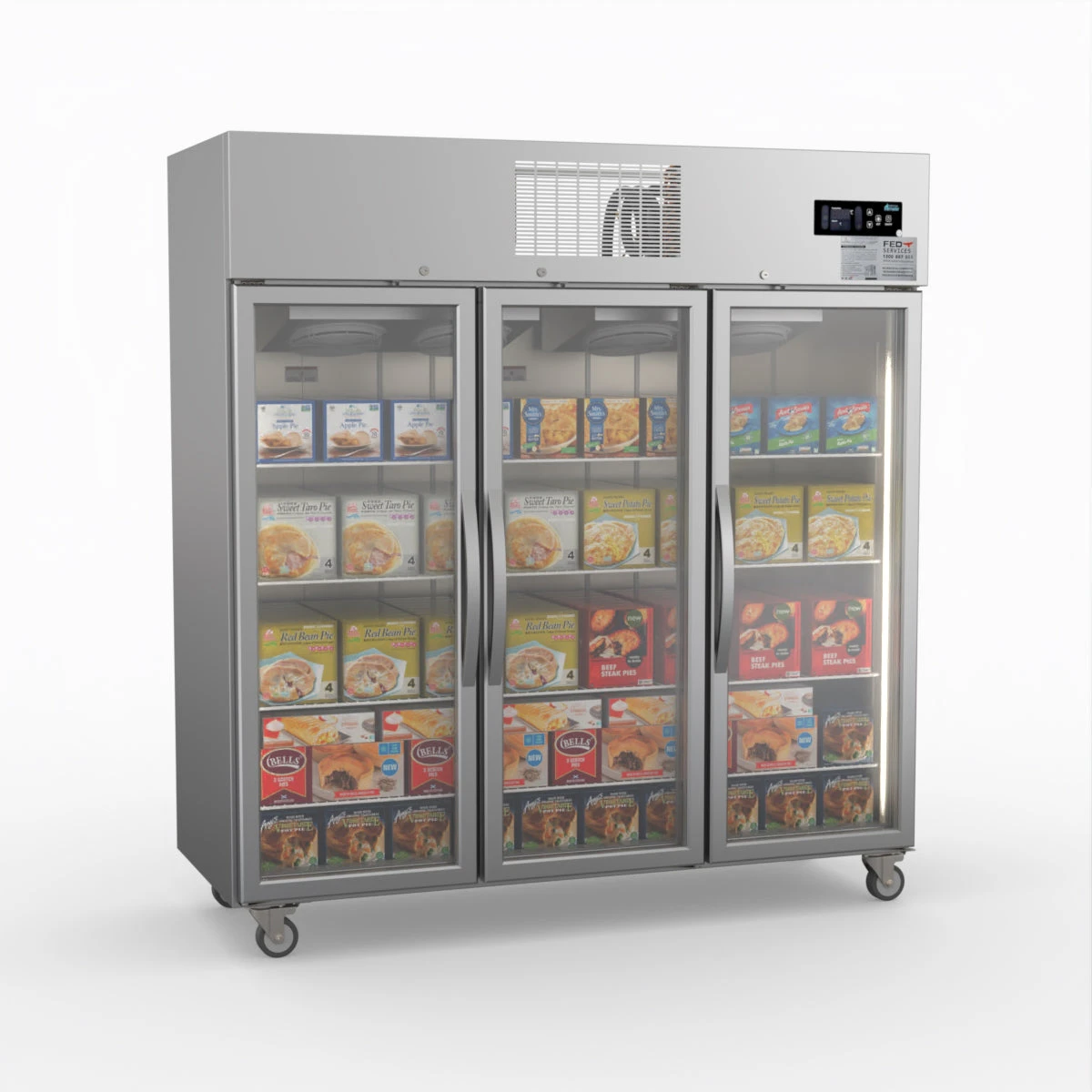 Thermaster Three Door Upright Display Freezer SUFG1500 - SUFG1500