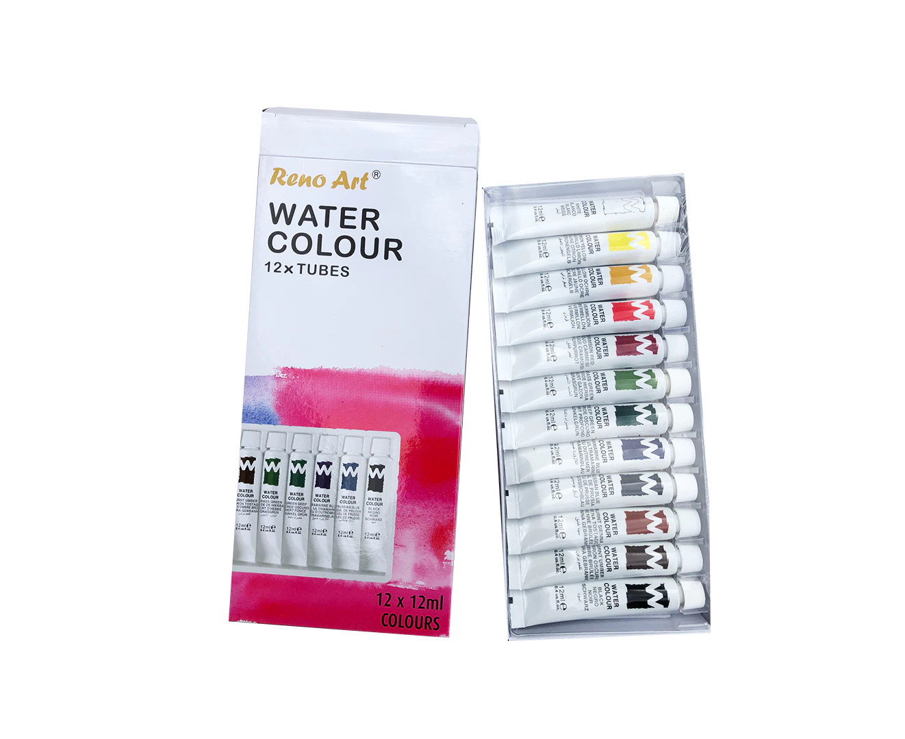 Watercolour Paint Set 12 x 12ml Tubes