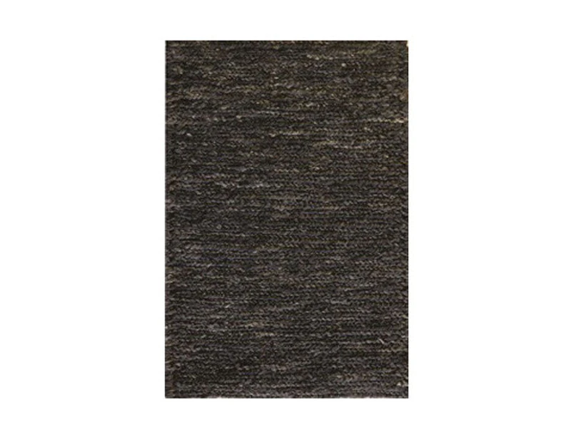 Hand Woven Hemp Black Rug