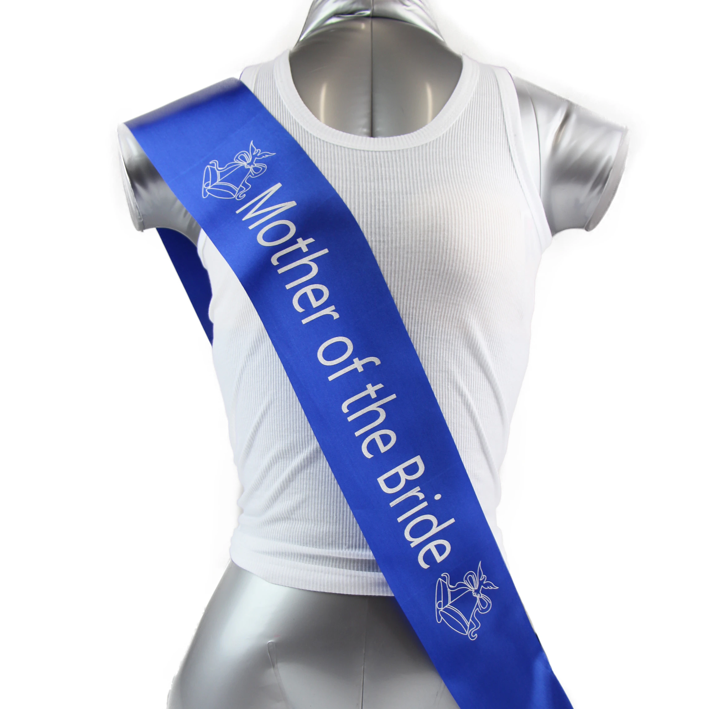 Women Bridal Hens Night Sash Party Electric Blue/Silver - Mother Of The Bride