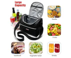 Sannea Large Durable Insulated Cooler Lunch Bag-Black