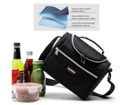 Sannea Large Durable Insulated Cooler Lunch Bag-Black