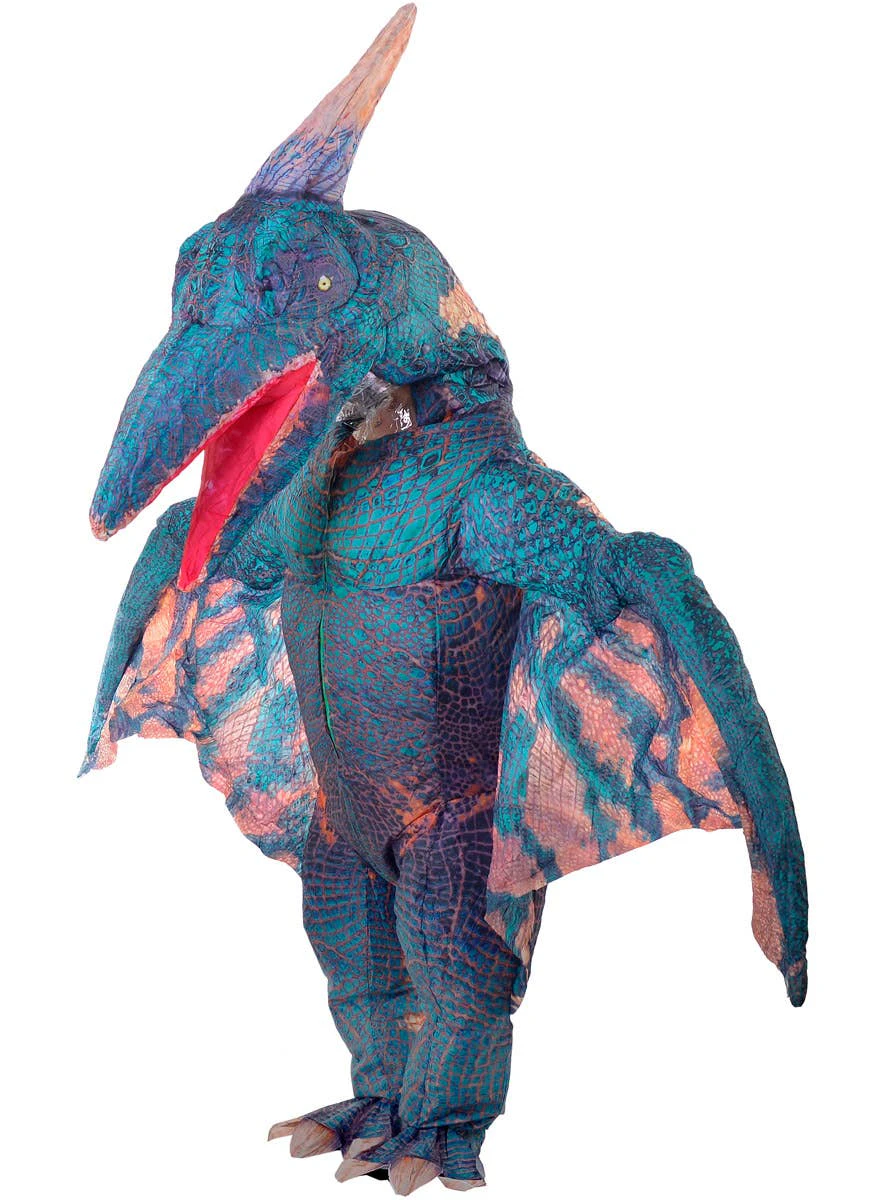 Inflatable Blue Pterodactyl Adults Dinosaur Costume