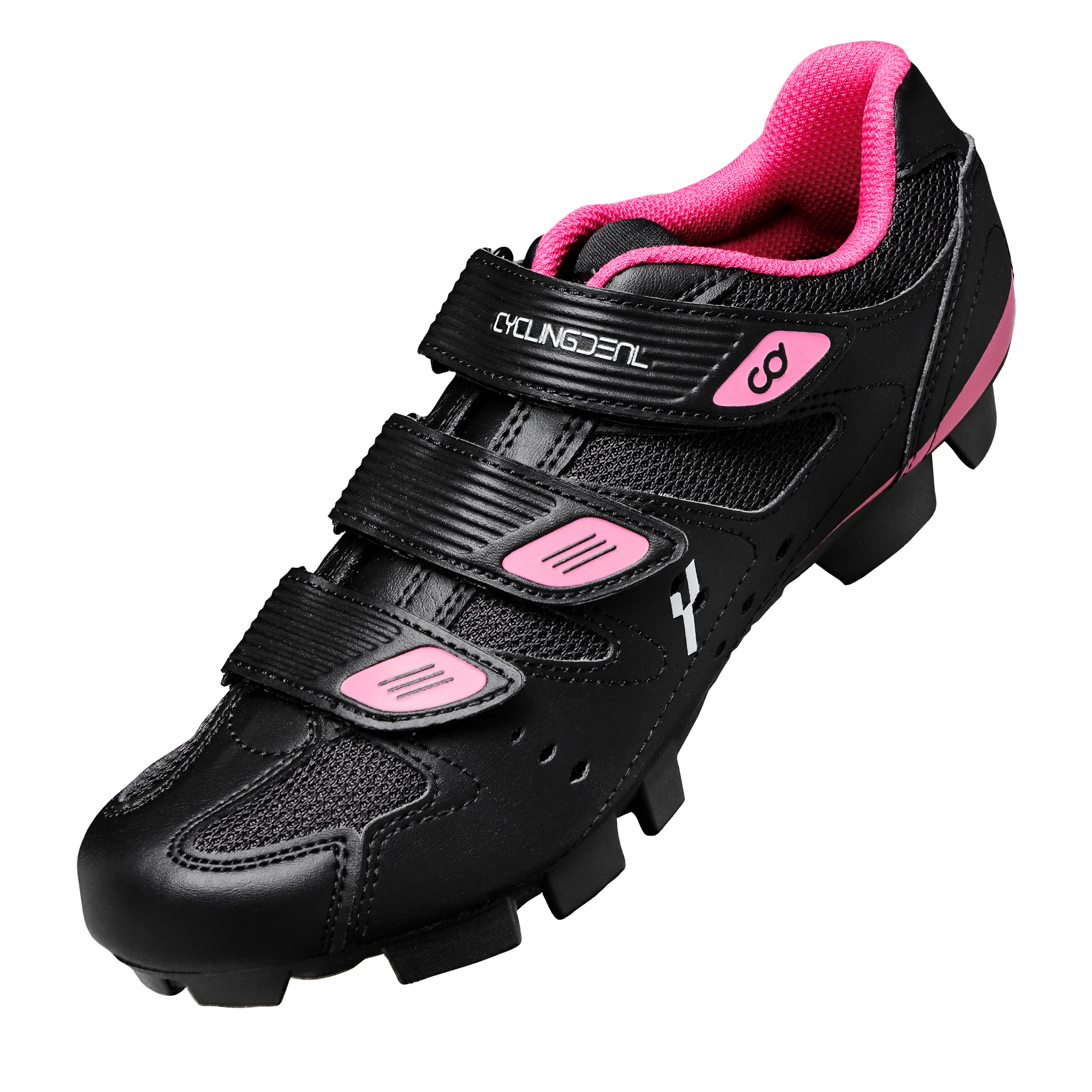 CyclingDeal Mountain Bicycle Bike Women's MTB Cycling Shoes Black Compatible with SHIMANO SPD and CrankBrothers Cleats - Black