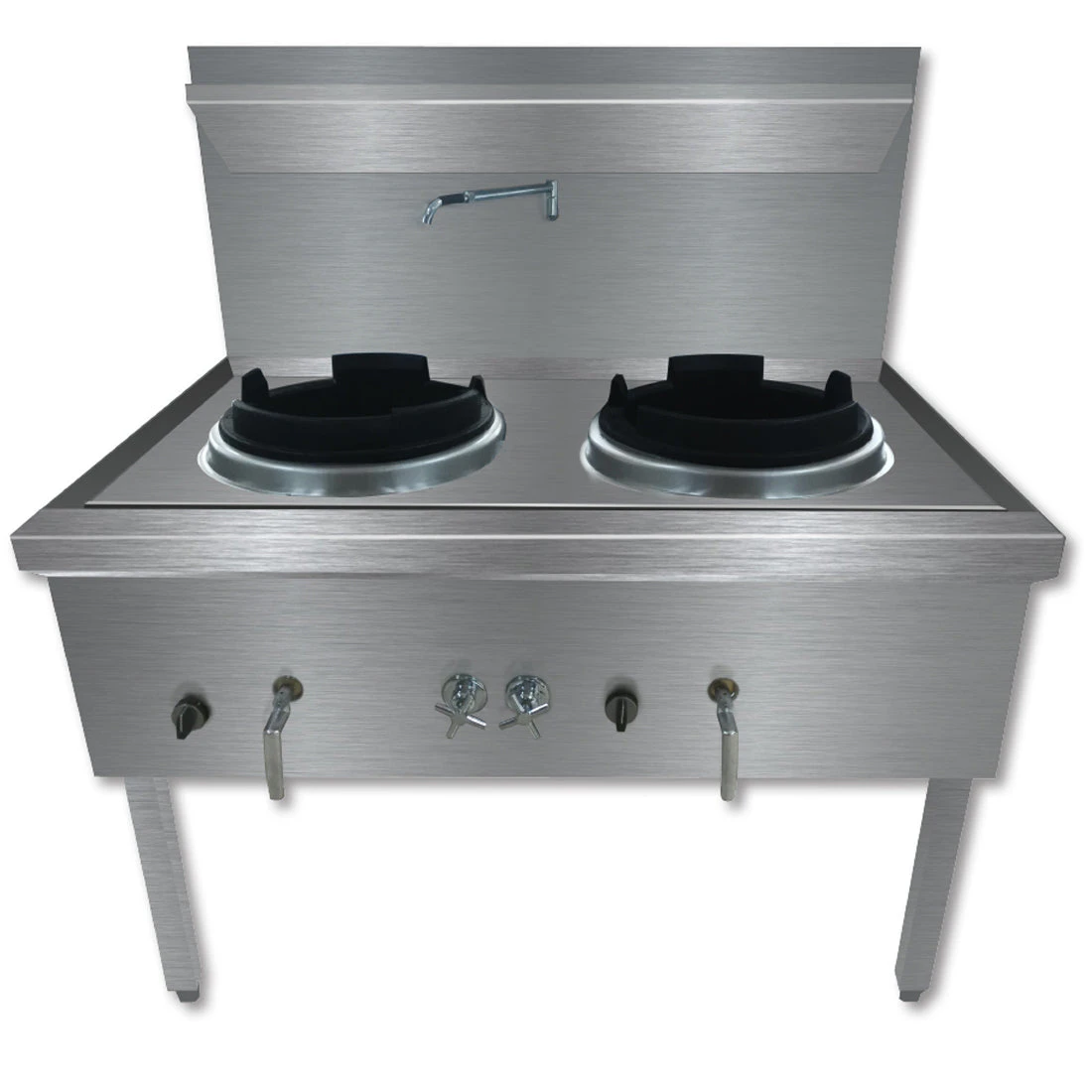 GasMAX Stainless Steel Waterless Lpg Gas Double Wok WW-2L