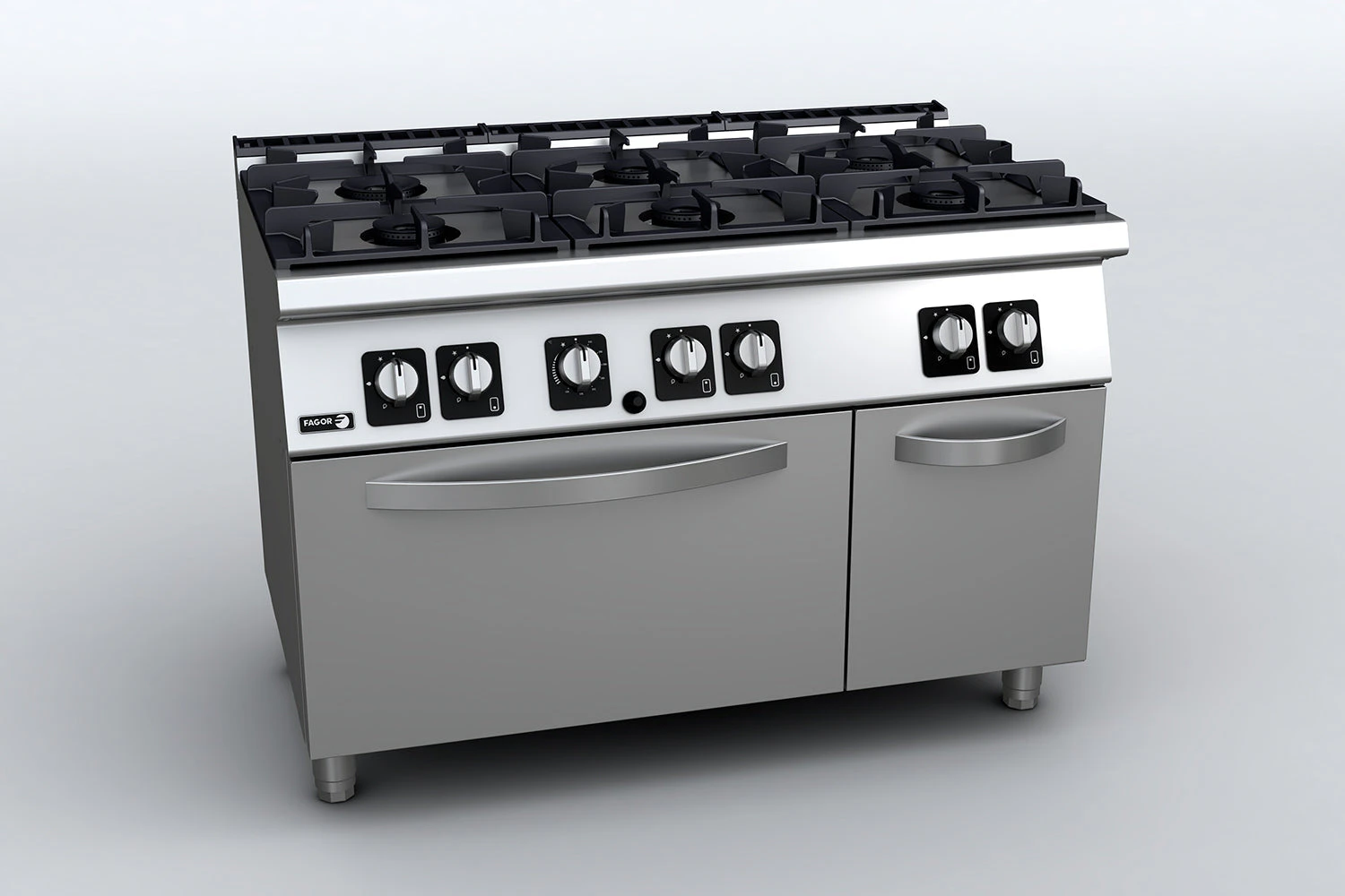 Fagor 6 Burner Gas Range with Gas Oven - C-G761H