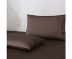 Justlinen Luxury 500 Tc King Size Cotton Bedding Bed Sheet Set - Chocolate