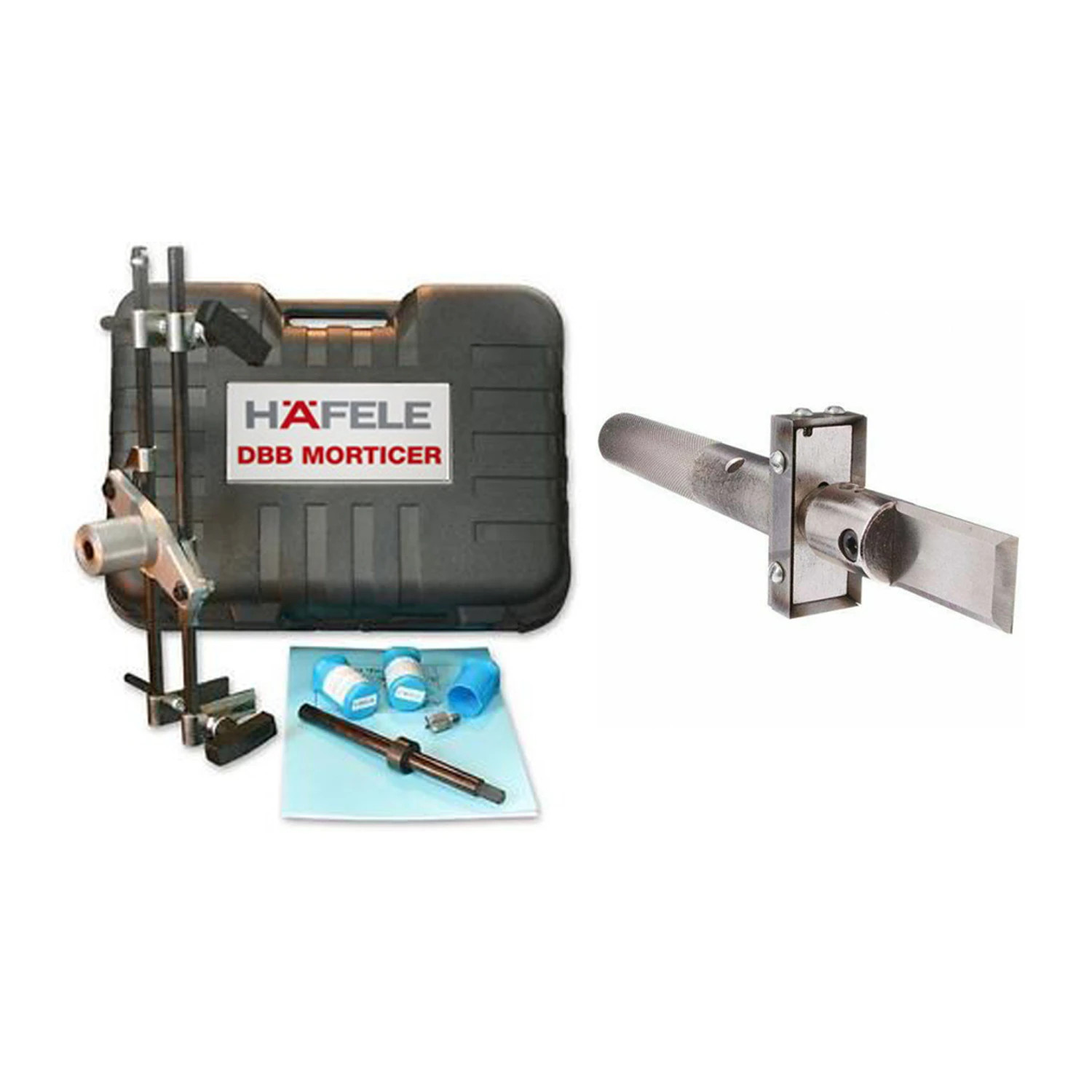 Hafele DBB Lock Morticer Jig 00167700 + LatchMate Carpentry Chisel 09350200