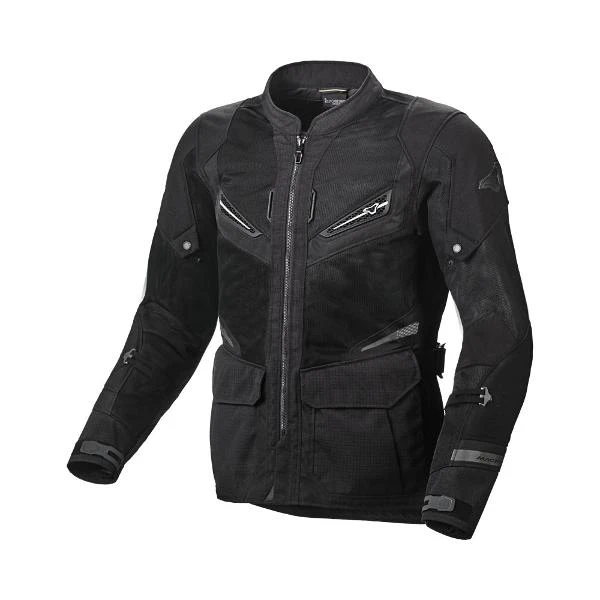 Macna Aerocon Mens Black Adventure Mesh Tailored Fit Motorbike Motorcycle Jacket