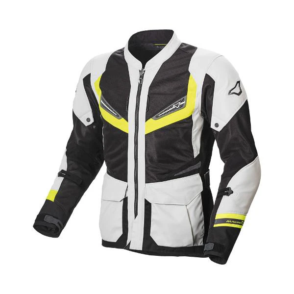 Macna AEROCON Men's Mesh Tailored Motorbike Motorcycle Jacket - Night Eye/Fluro