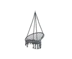 Hammock Chair Outdoor Swing Chair Hanging Bed Cotton Indoor 124CM [Colour: GREY]