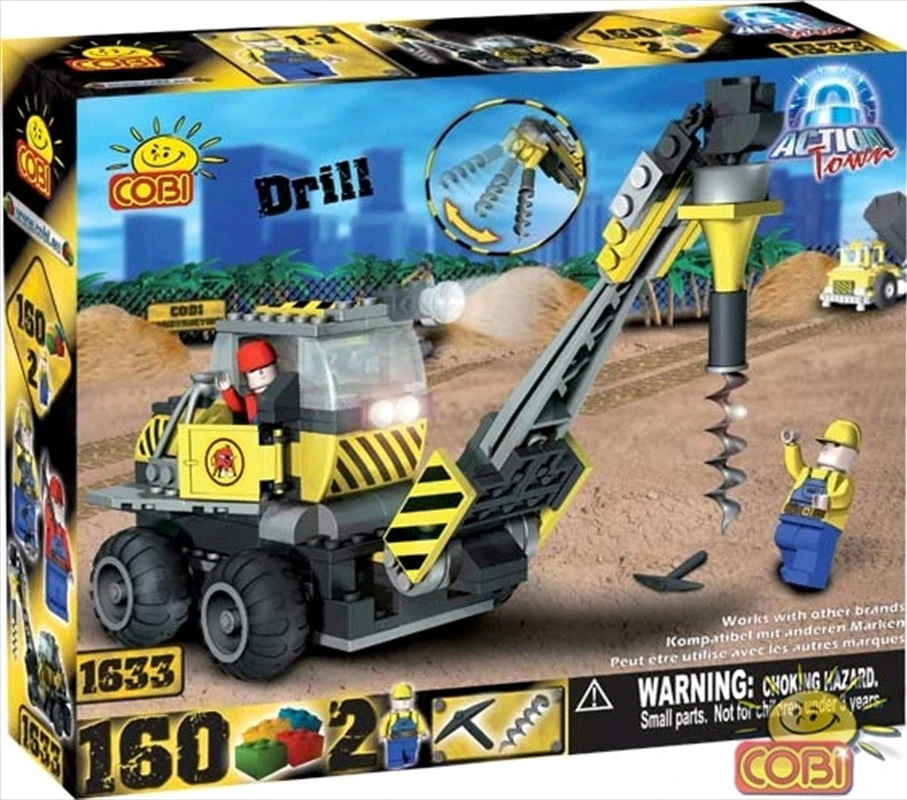 Action Town   160 Piece Construction Drill Construction Set