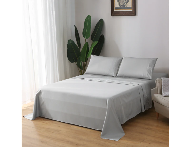 Justlinen Luxury 500 Tc Queen Size Cotton Bedding Bed Sheet Set - Gery