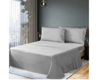 Justlinen Luxury 500 Tc Queen Size Cotton Bedding Bed Sheet Set - Gery