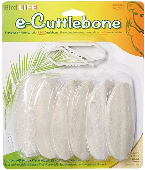 Penn Plax Bird Life E-Cuttlebone Natural Flavor 6pk 13cm