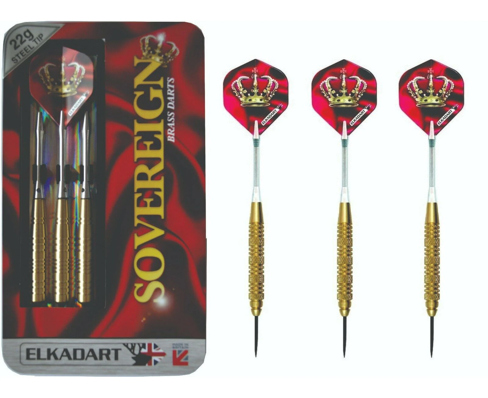 Elkadart Sovereign Brass Darts 22G Steel Tip