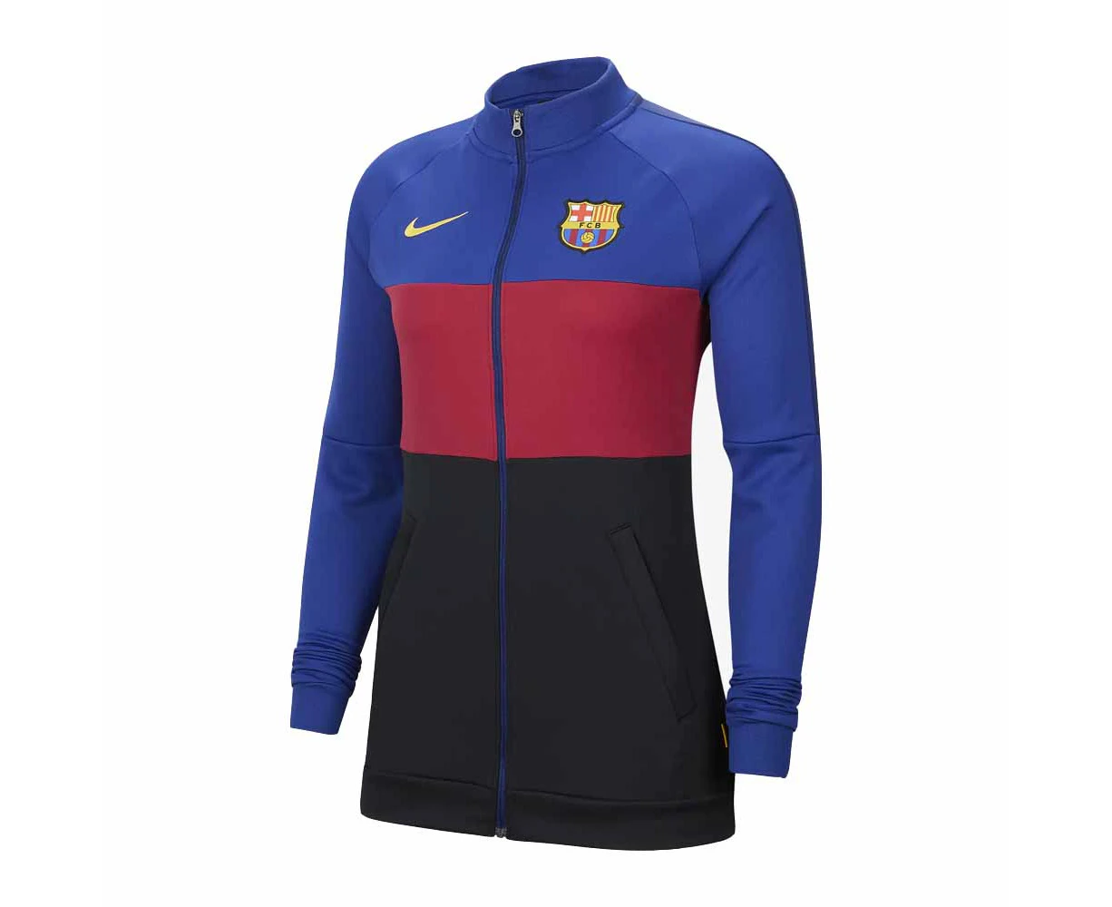 2020-2021 Barcelona Nike I96 Jacket (Blue-Red) - Womens