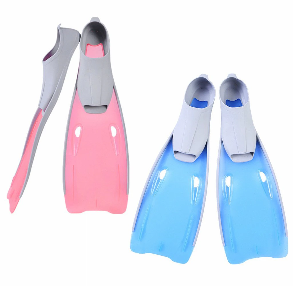 Swim Fins,Swim Training Fins for Snorkeling Swimming Diving, Flexible Comfort Profession Long Floatable Fins - Pink