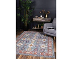 Belvedere Transitional Charcoal And Blue Rug