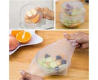 4pcs/set Reusable Silicone Bowl Cover Food Wrap Seal Vacuum Lid - Clear