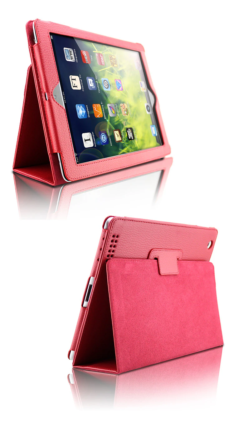 MCC iPad 10.2 9th Gen 2021 Folio PU Leather Apple Smart Case Cover iPad9 [Red]