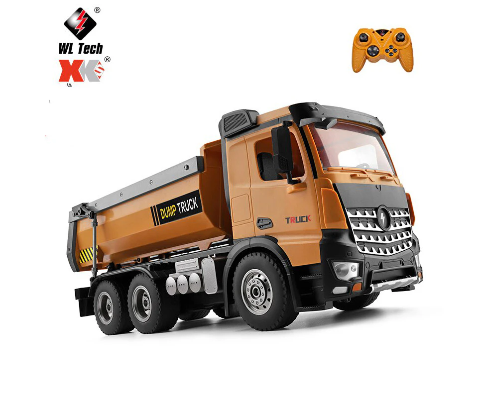 Wltoys 14600 2.4Ghz 1/14 RC Dump Truck RC Construction Toy with LED Lights and Sound