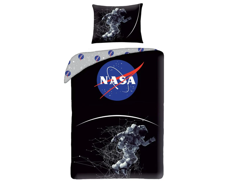 NASA Astronaut 100% Cotton Single Duvet/Doona/Quilt Cover and Pillowcase Set