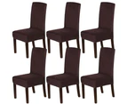 Dining Chair Covers Velvet Plush Stretch Chair Slipcovers for Wedding/Party, 43cm x 45cm x 65cm, Brown - Brown