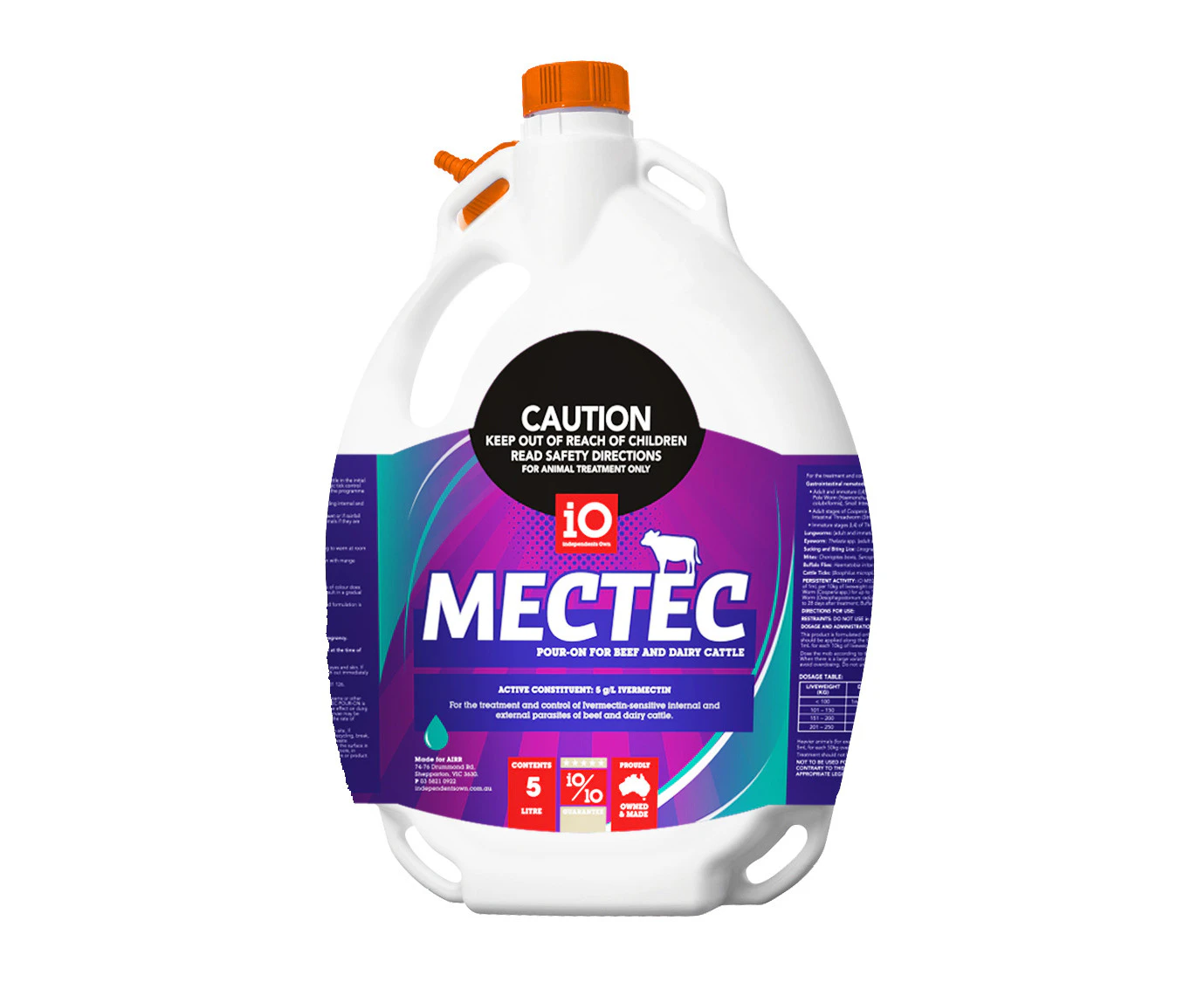 Mectec Cattle Pour-On 5 litre (Ivermectin)