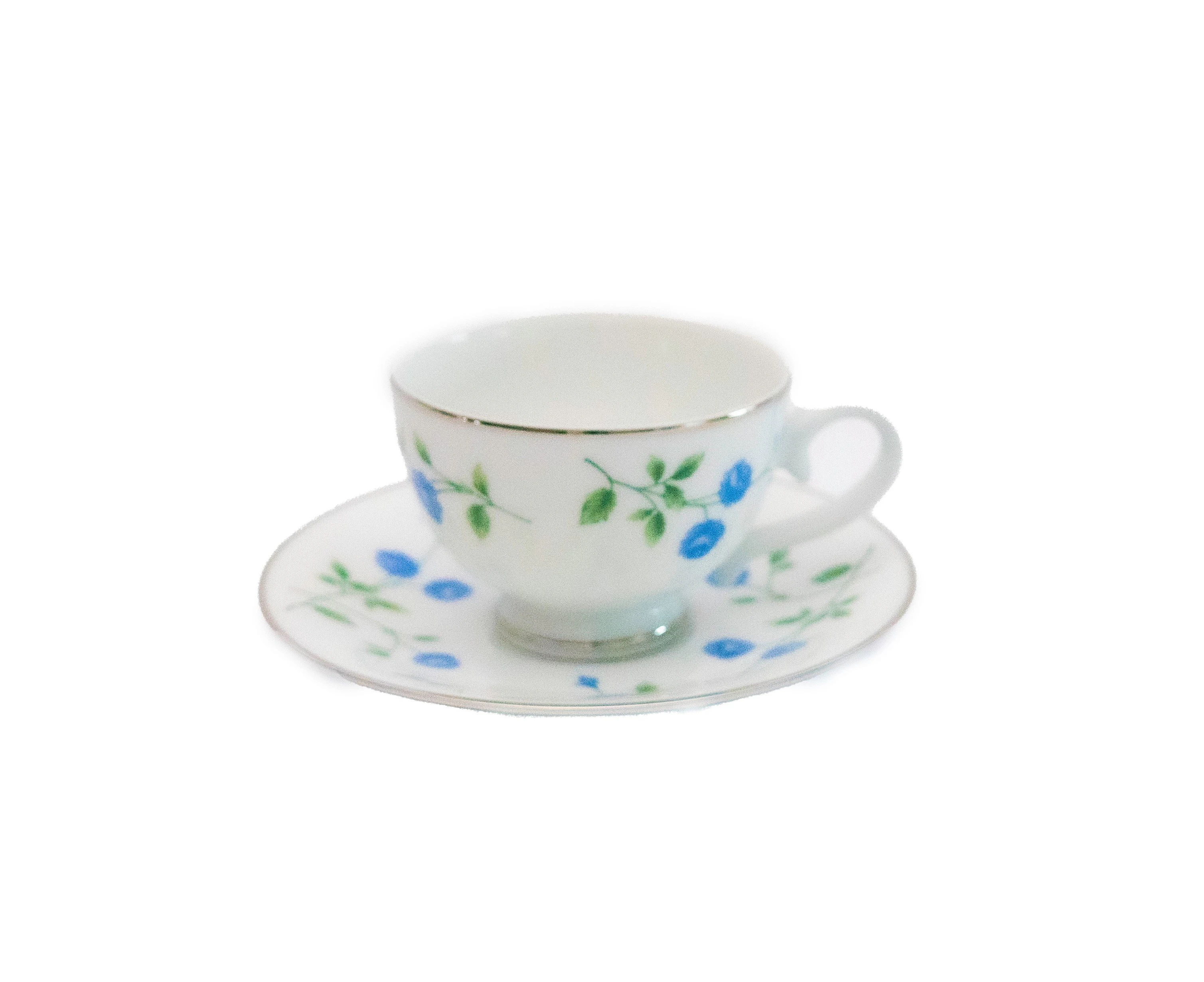 Dankotuwa Blue Rose 8 pcs Cups & Saucers set