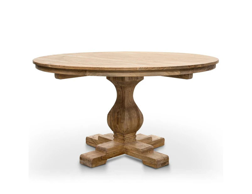 Gene Reclaimed 1.4m Round Dining Table - Rustic Natural