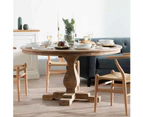 Gene Reclaimed 1.4m Round Dining Table - Rustic Natural