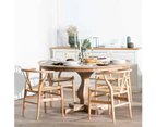 Gene Reclaimed 1.4m Round Dining Table - Rustic Natural