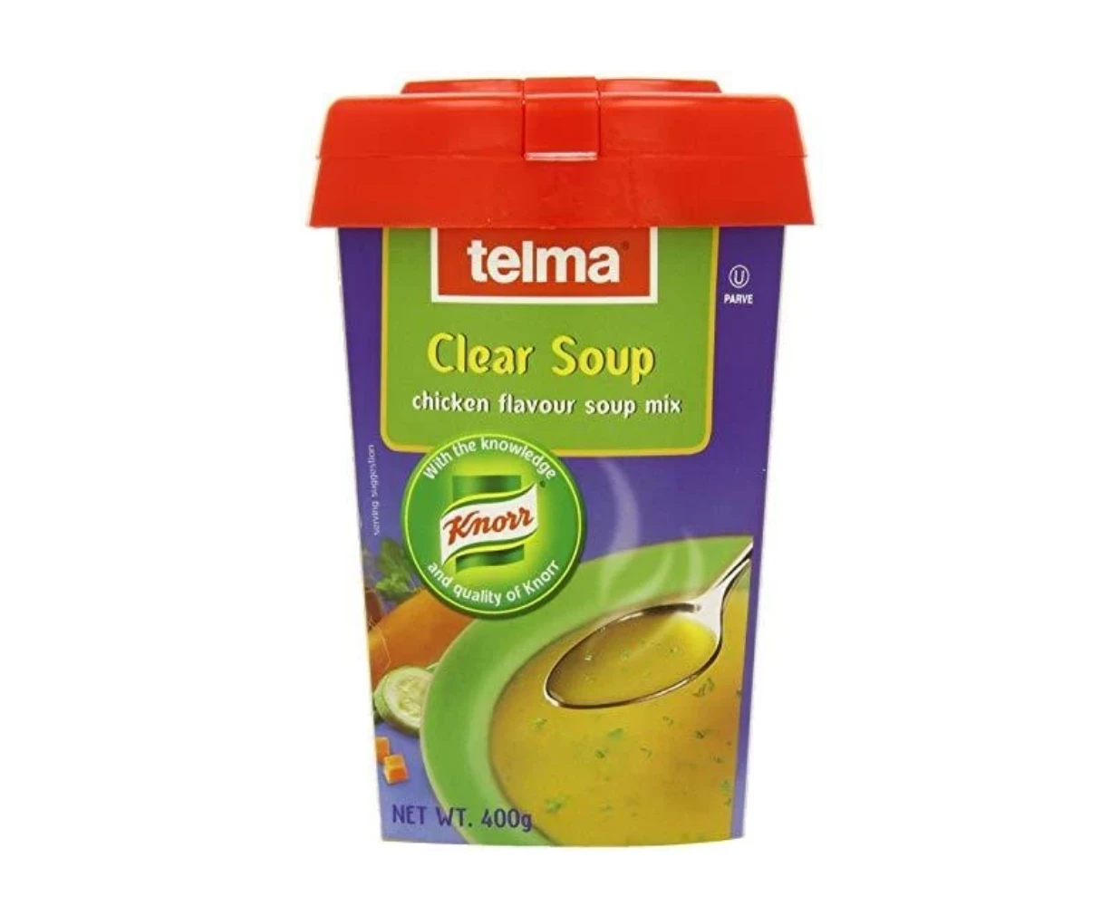 2 x Telma Clear Soup Mix Chicken Flavour 400g