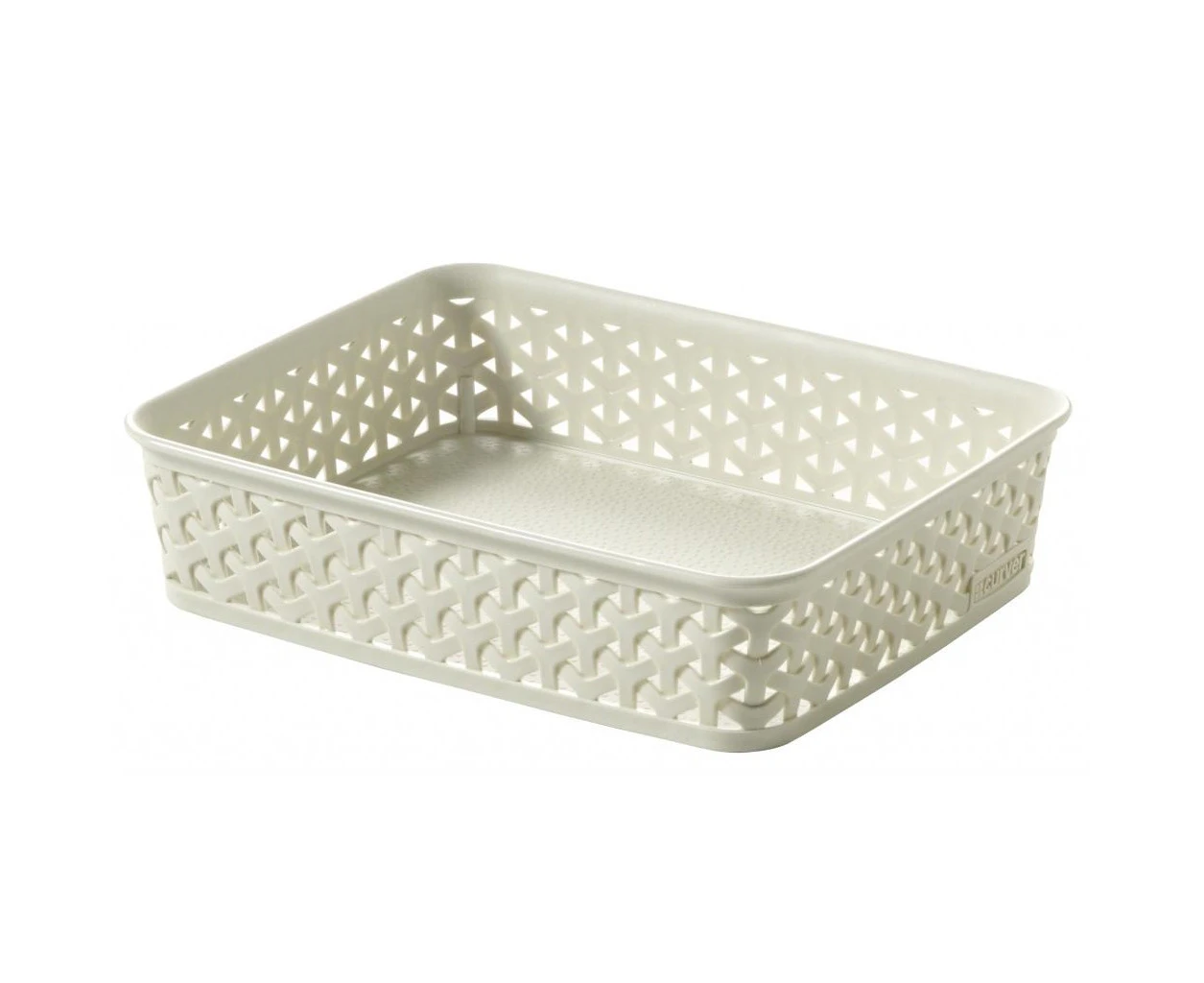 Curver My Style Rattan Wicker Storage Tray (Vintage White) - ST1561