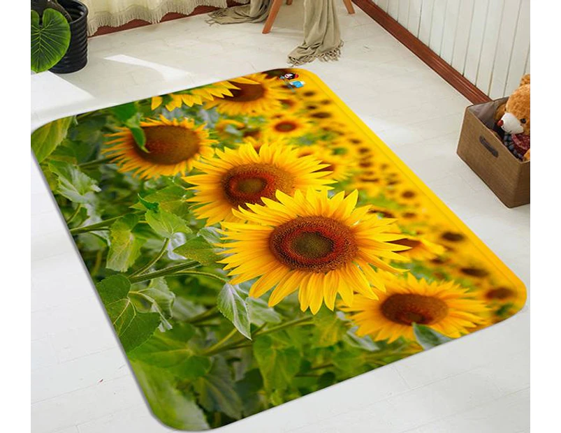 3D Sunflowers Field 121 Game Non Slip Rug Mat Photo Carpet