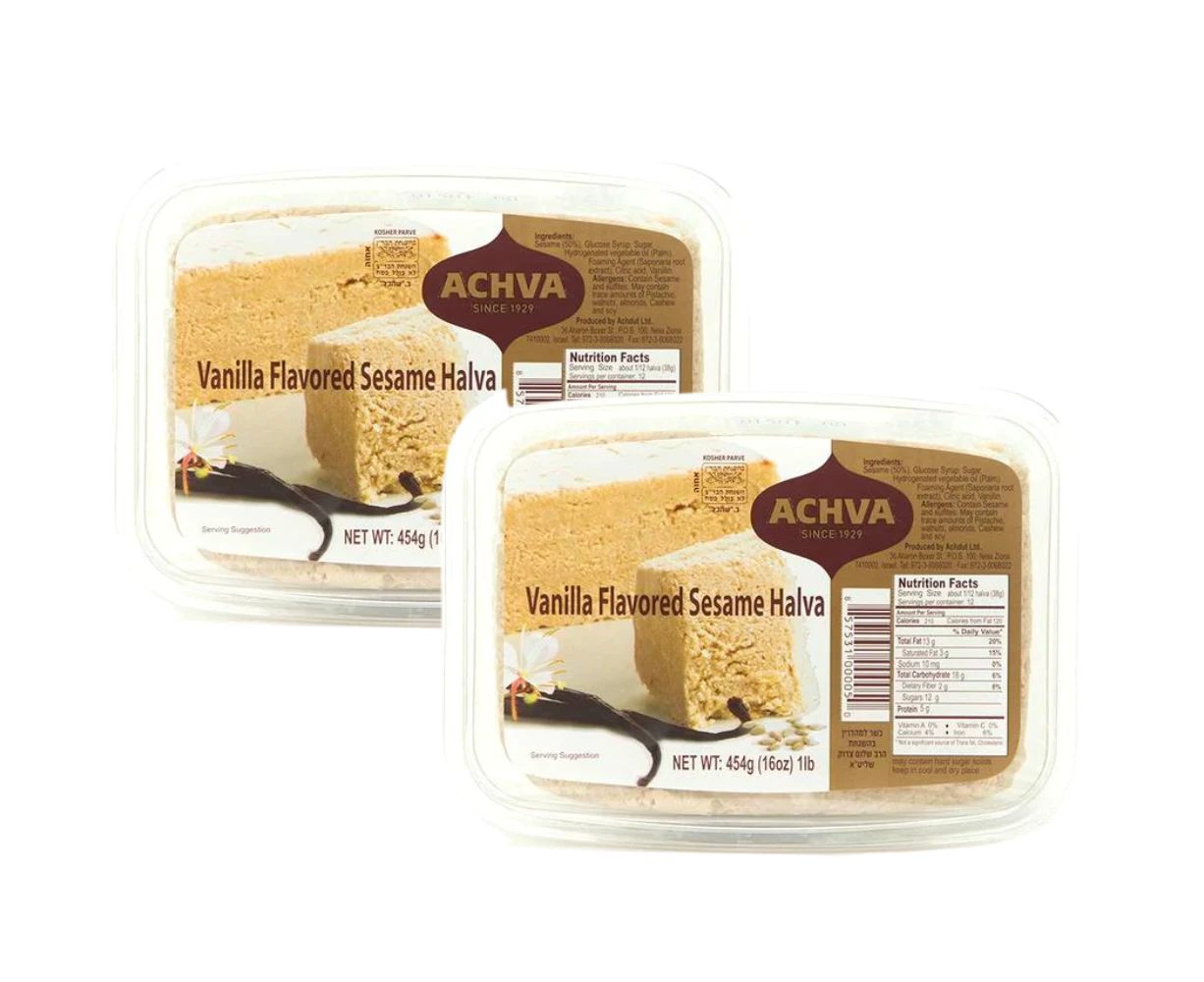 Achva Vanilla Sesame Halva 454g x 2