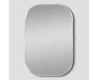 Brushed Nickel Framed Rectangular Round Mirror 600 x 900mm