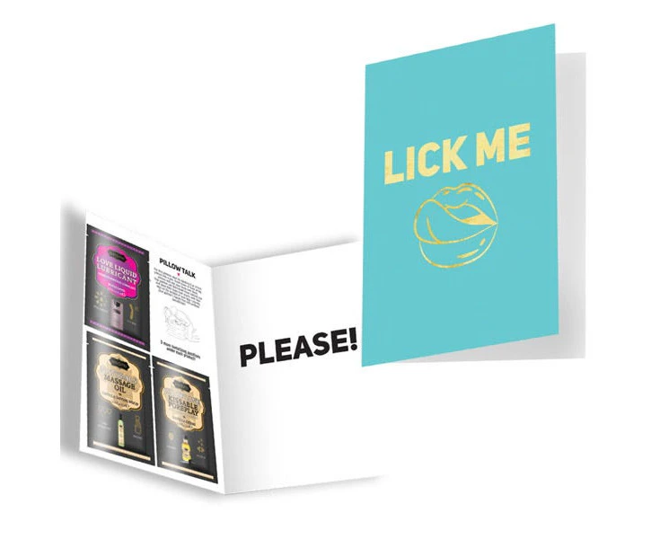 Naughty Notes Greeting Card - Lick Me