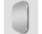 Brushed Nickel Framed Rectangular Round Mirror 600 x 900mm