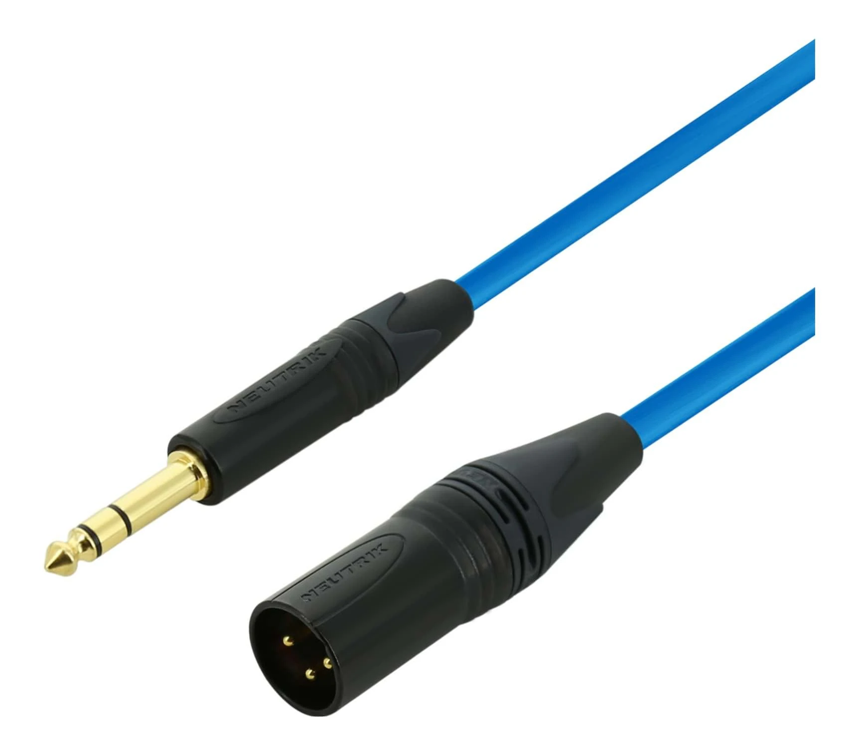 SWAMP Pro-Line Balanced XLR(m) - 1/4" TRS Line Level Cable Neutrik AG Blue